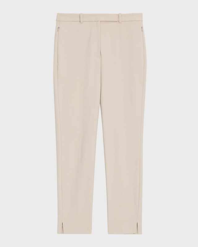 Bistretch High-Waist Tapered Crop Pants